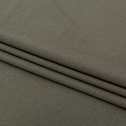 Italian Olive Night Stretch Wool Suiting Folded