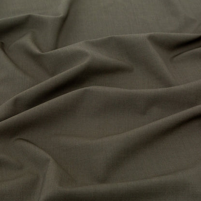 Italian Olive Night Stretch Wool Suiting Detail