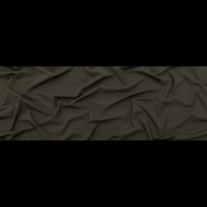 Italian Olive Night Stretch Wool Suiting Full