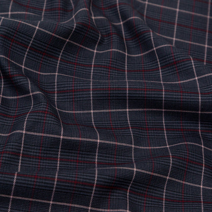 Rag & Bone Steel Blue, Orchid and Red Plaid Suiting Detail