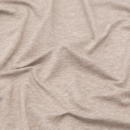 Italian Heathered Beige Stretch Rayon Jersey Detail