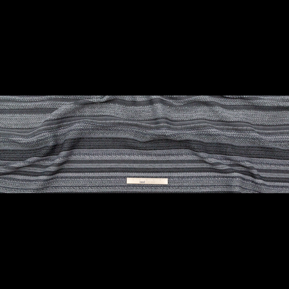 Tactile Gray Striped Wool Tweed Full