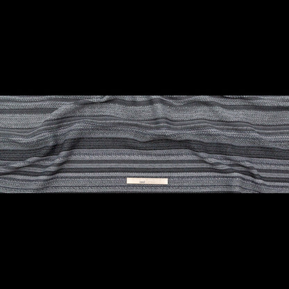 Tactile Gray Striped Wool Tweed Full