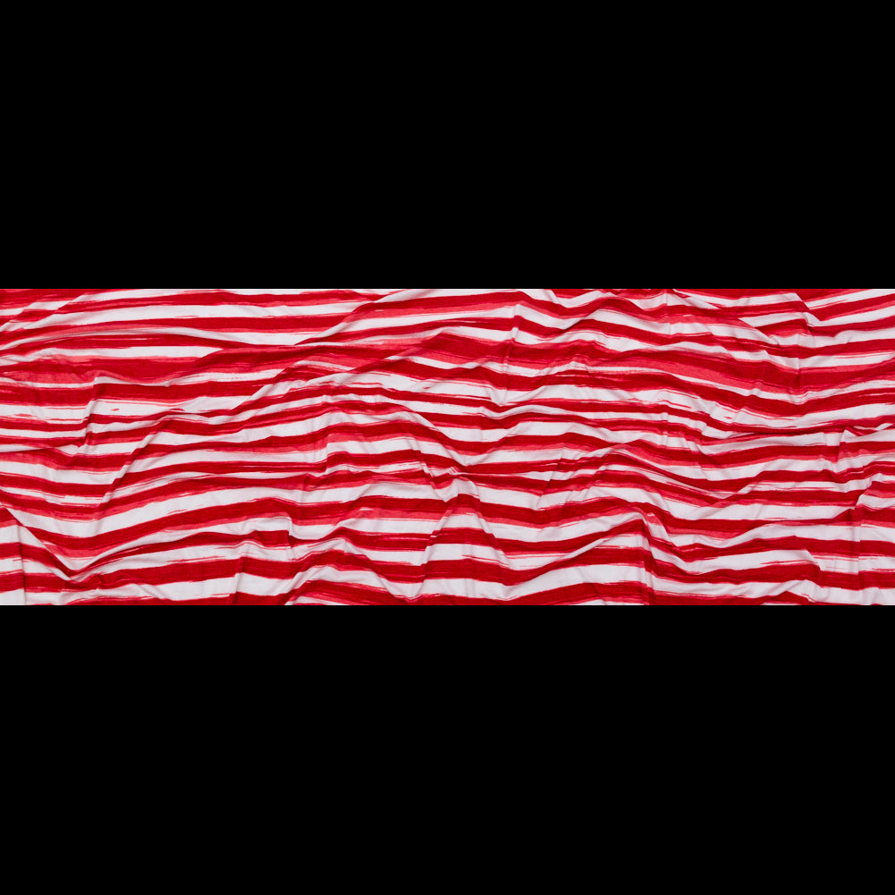 Virtual Pink and White Organically Striped Rayon Jersey Full