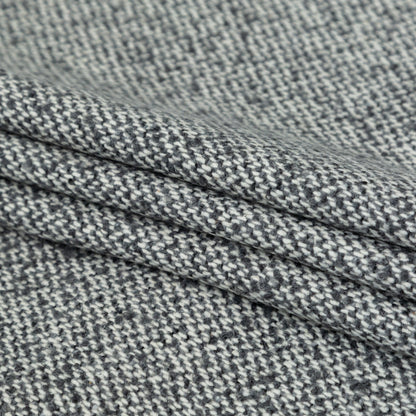 Gray Woolen Wool Tweed Coating Folded