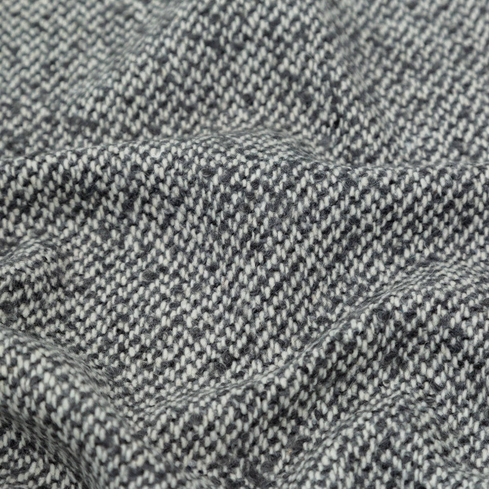 Gray Woolen Wool Tweed Coating Detail