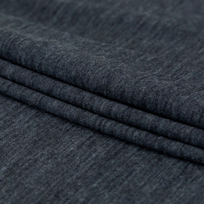 Italian Heathered Gray and Light Gray Double Faced Wool Double Knit Folded