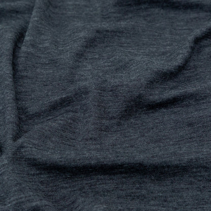 Italian Heathered Gray and Light Gray Double Faced Wool Double Knit Detail
