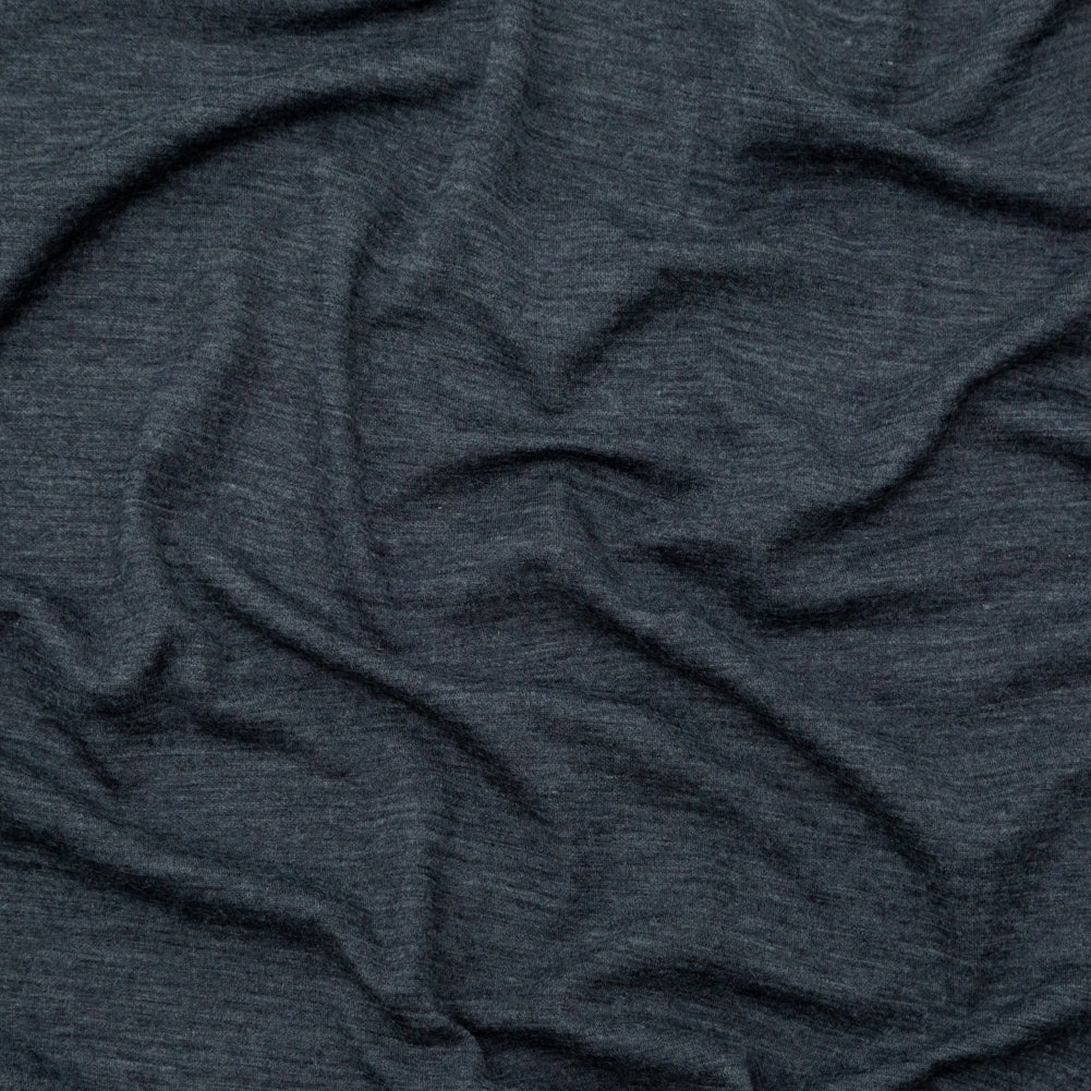 Italian Heathered Gray and Light Gray Double Faced Wool Double Knit