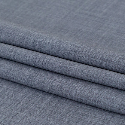 Italian Heathered Gray Stretch Double Faced Wool Suiting Folded