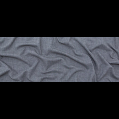 Italian Heathered Gray Stretch Double Faced Wool Suiting