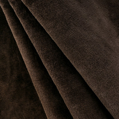 Brown Faux Fur with Metallic Gold Faux Leather Backing Detail
