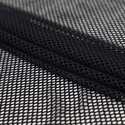 Black Stretch Polyester Netting Folded
