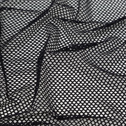 Black Stretch Polyester Netting Detail