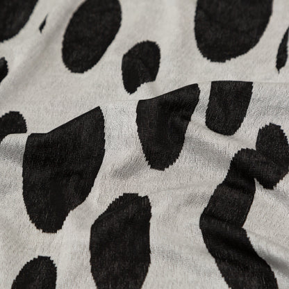 Silver and Black Spotted Stretch Knit Detail
