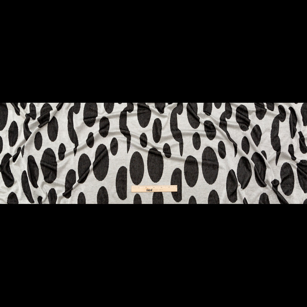 Silver and Black Spotted Stretch Knit Full
