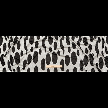 Silver and Black Spotted Stretch Knit Full
