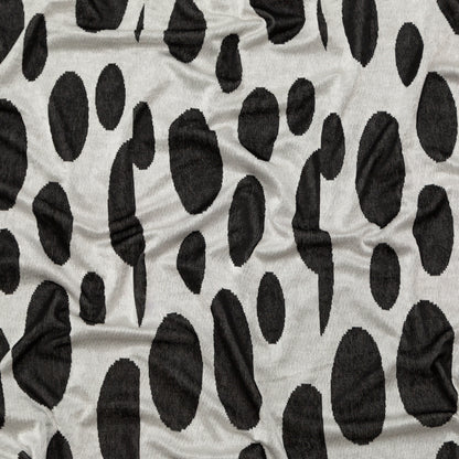 Silver and Black Spotted Stretch Knit
