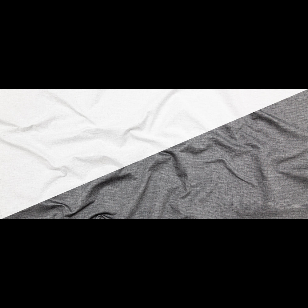 Heathered Tornado and Antarctica Reversible Perforated Cotton Chambray Full