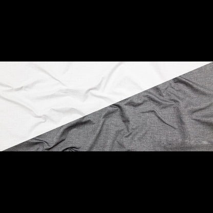 Heathered Tornado and Antarctica Reversible Perforated Cotton Chambray Full