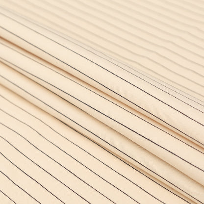 Rag & Bone Beige and Black Pencil Striped Selvedge Denim Folded