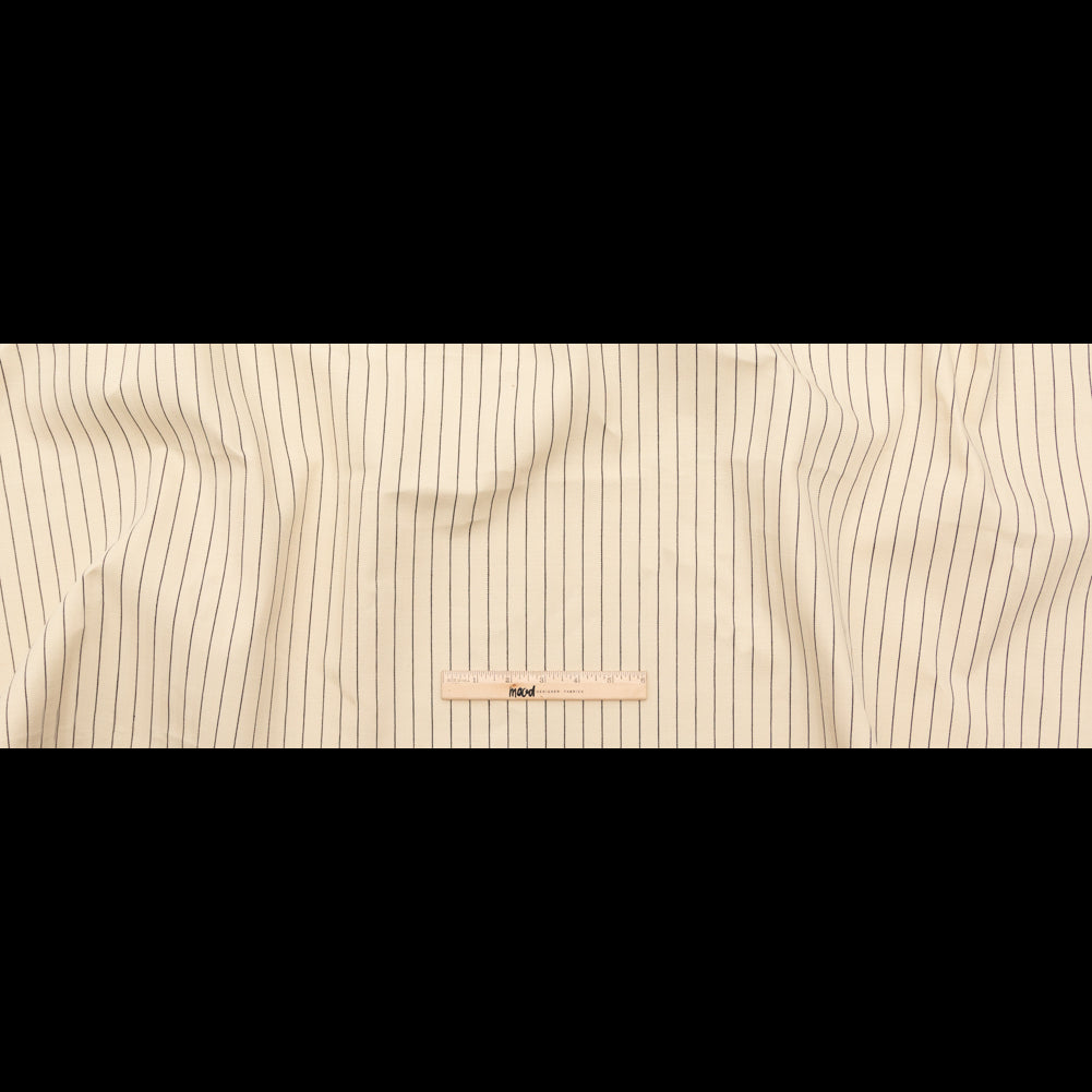 Rag & Bone Beige and Black Pencil Striped Selvedge Denim Full