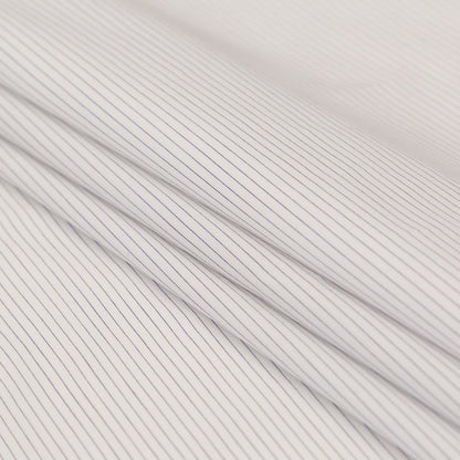 Rag & Bone White and Blue Pinstriped Cotton Shirting Folded
