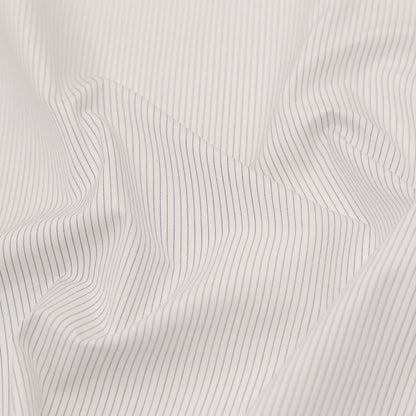 Rag & Bone White and Blue Pinstriped Cotton Shirting Detail