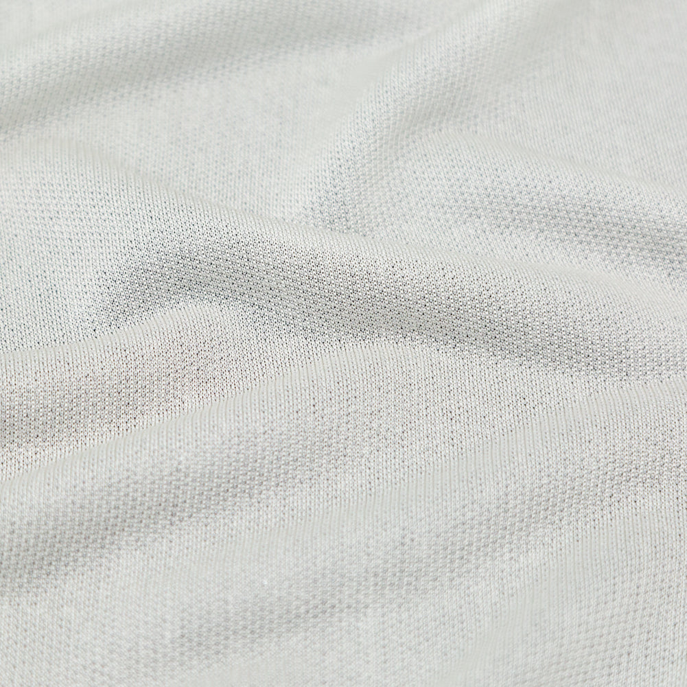 Italian Metallic White Lightweight Sweater Knit Detail