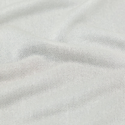 Italian Metallic White Lightweight Sweater Knit Detail