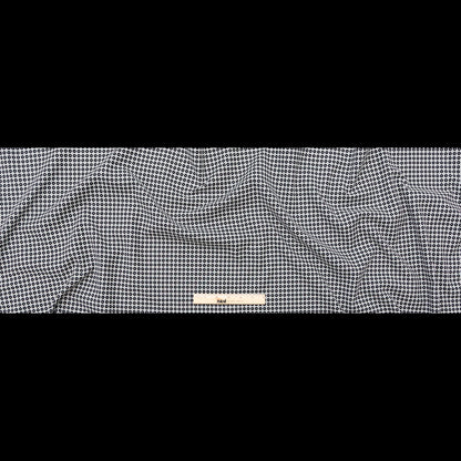 Italian Black and White Geometric Stretch Cotton Jacquard Full