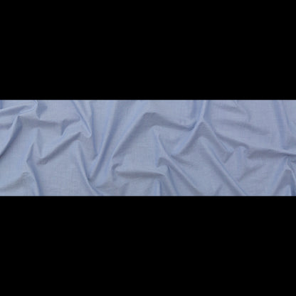 Italian Light Blue and White Striped Stretch Cotton Chambray Full