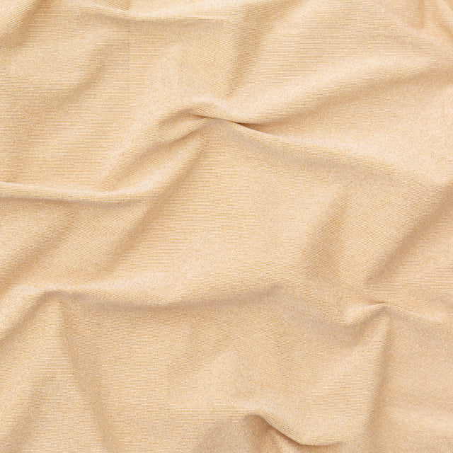 Italian Metallic Gold and White Hairline Striped Stretch Knit