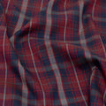 Rag & Bone Red, Navy and Gray Plaid Stretch Cotton Twill Detail