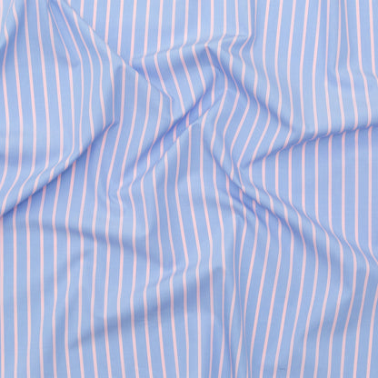 Rag & Bone Powder Blue and Baby Pink Striped Cotton Poplin