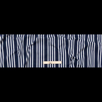 Rag & Bone Navy and White Tactile Striped Cotton Woven Full