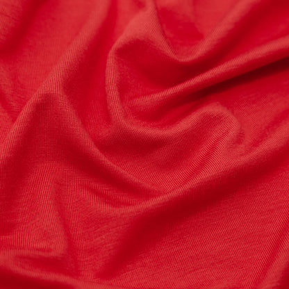 Italian Poppy Red Stretch Viscose Jersey Detail