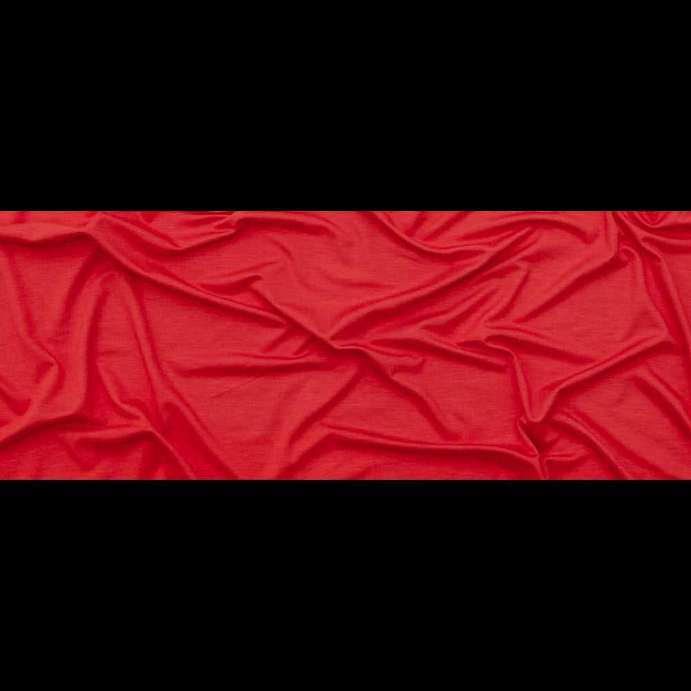 Italian Poppy Red Stretch Viscose Jersey Full