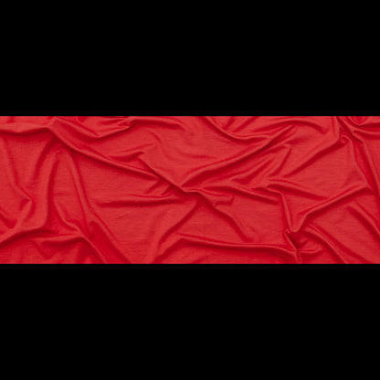 Italian Poppy Red Stretch Viscose Jersey Full