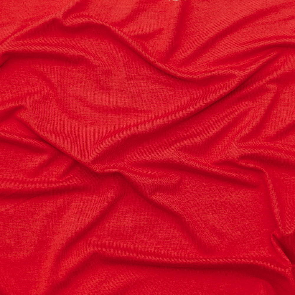 Italian Poppy Red Stretch Viscose Jersey