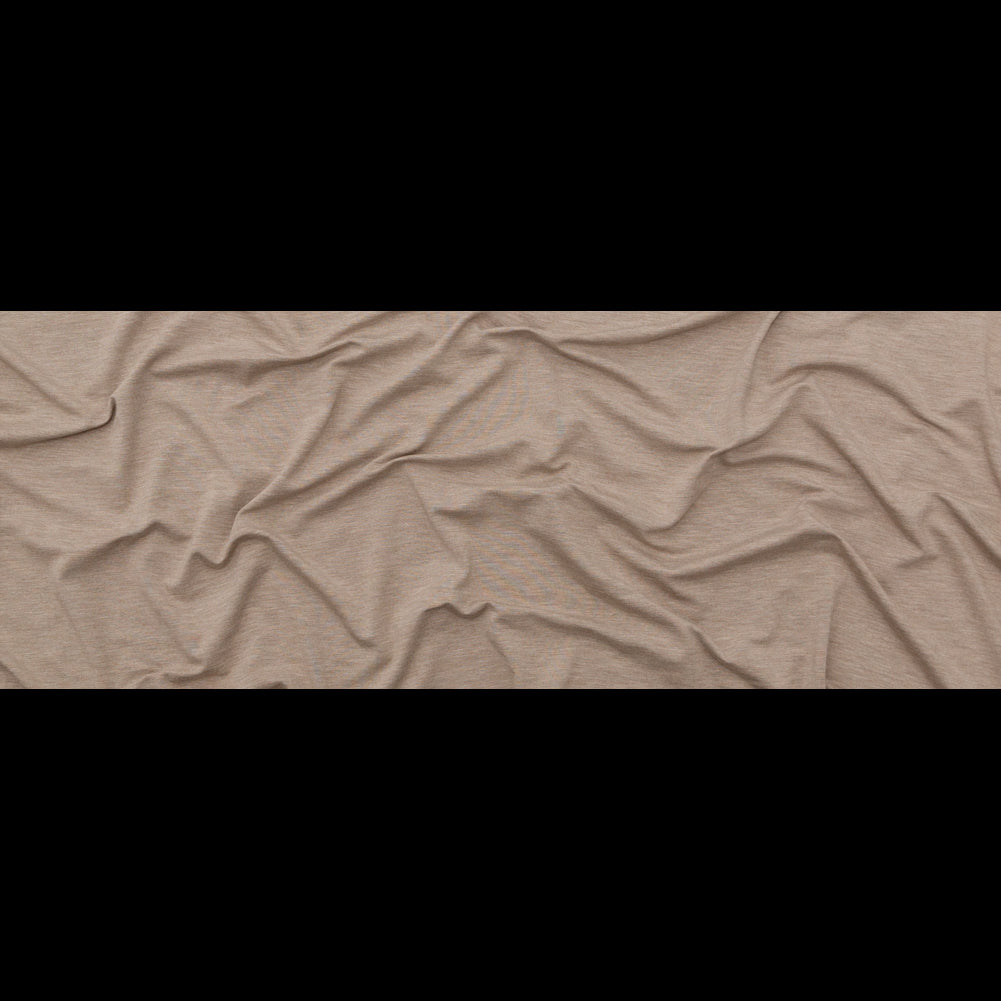 Italian Heather Taupe Stretch Viscose Jersey Full