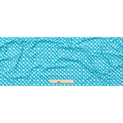 Compression Swimwear Tricot, UV Protective with Aloe Vera Microcapsules - Cerulean Blue Coins - Caye Collection Full