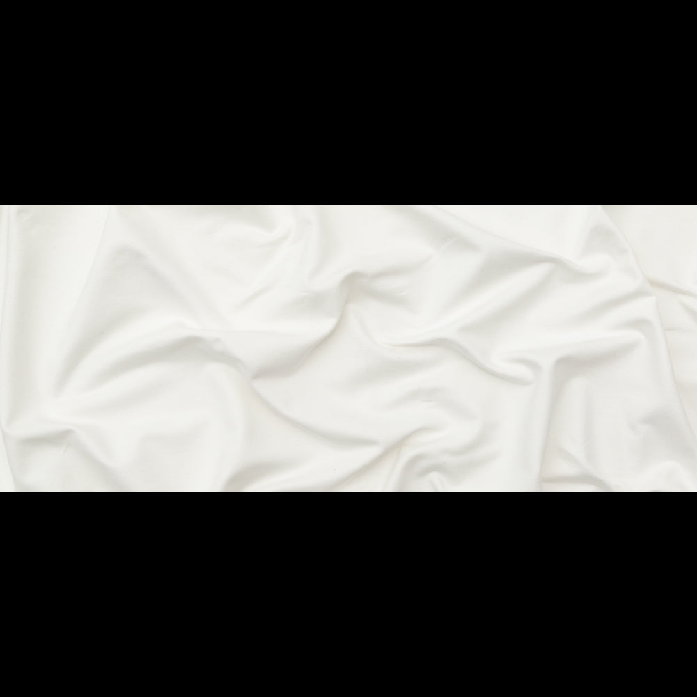 White Stretch Cotton French Terry Folded