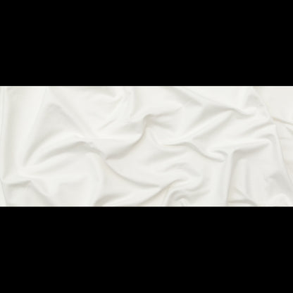 White Stretch Cotton French Terry Folded