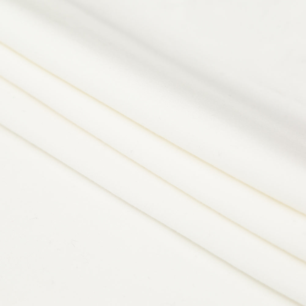White Stretch Cotton French Terry Detail