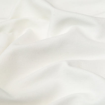 White Stretch Cotton French Terry Full