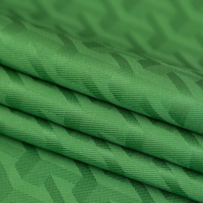 Geometric Jacquard Lining - Clover Green Detail