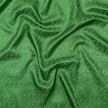 Geometric Jacquard Lining - Clover Green
