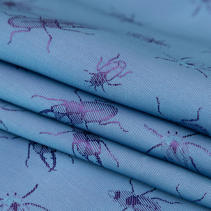 Beetles Jacquard Lining - Grape Royale and Moonlight Blue Bi-Color Detail