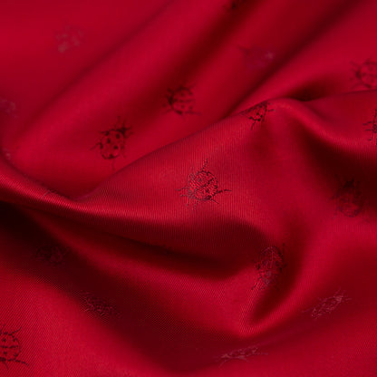 Italian Red Bi-Color Ladybug Jacquard Lining Full